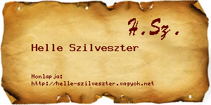Helle Szilveszter névjegykártya